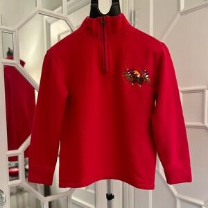 Polo Ralph Lauren Boys Red big Pony 1/4 Zip Pullover - Valentines Day M (12/14)